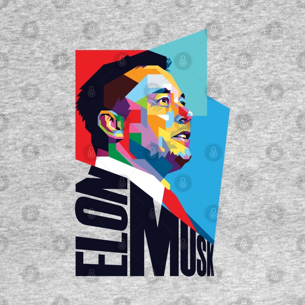 Elon Musk Pop Art by Laksana Ardie Store